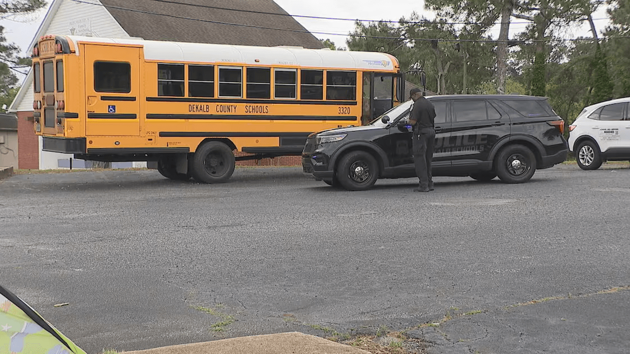 School bus in hit-and-run with stolen car, students on board