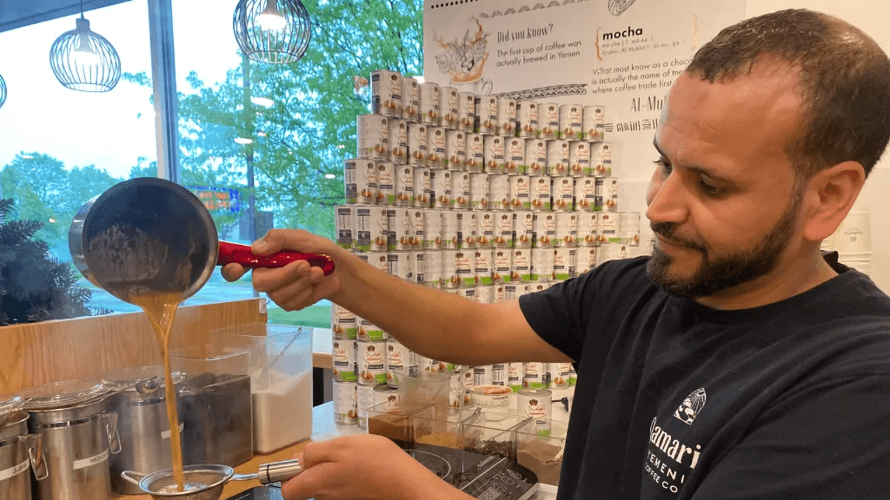 On Route 59, Yemeni and Arab coffee shops are brewing community