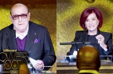 Sharon Osbourne Accepts the Visionary Award From Clive Davis & Michelle Anthony
